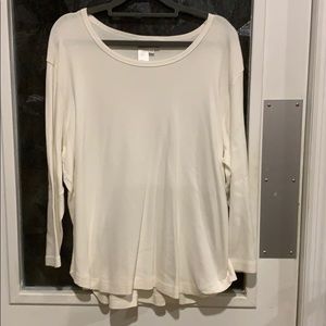 Cabin Creek White long sleeve tee